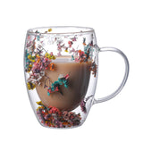 Maxbell Double Wall Glass Heat Resistant Cappuccino Cups for Cappuccinos Latte Juice Style A