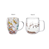 Maxbell Double Wall Glass Heat Resistant Cappuccino Cups for Cappuccinos Latte Juice Style A