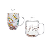 Maxbell Double Wall Glass Heat Resistant Cappuccino Cups for Cappuccinos Latte Juice Style A