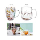 Maxbell Double Wall Glass Heat Resistant Cappuccino Cups for Cappuccinos Latte Juice Style A