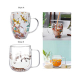 Maxbell Double Wall Glass Heat Resistant Cappuccino Cups for Cappuccinos Latte Juice Style A