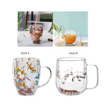 Maxbell Double Wall Glass Heat Resistant Cappuccino Cups for Cappuccinos Latte Juice Style A