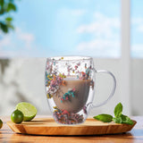 Maxbell Double Wall Glass Heat Resistant Cappuccino Cups for Cappuccinos Latte Juice Style A