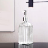 Maxbell Clear Glass Soap Dispenser Liquid Hand Soap Dispenser for Bathroom Home Sink Style B