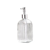 Maxbell Clear Glass Soap Dispenser Liquid Hand Soap Dispenser for Bathroom Home Sink Style B