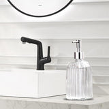 Maxbell Clear Glass Soap Dispenser Liquid Hand Soap Dispenser for Bathroom Home Sink Style B