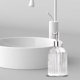 Maxbell Clear Glass Soap Dispenser Liquid Hand Soap Dispenser for Bathroom Home Sink Style B