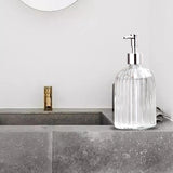 Maxbell Clear Glass Soap Dispenser Liquid Hand Soap Dispenser for Bathroom Home Sink Style B