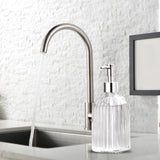 Maxbell Clear Glass Soap Dispenser Liquid Hand Soap Dispenser for Bathroom Home Sink Style B