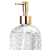 Maxbell Clear Glass Soap Dispenser Liquid Hand Soap Dispenser for Bathroom Home Sink Style C