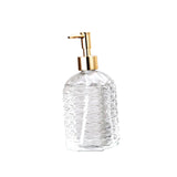 Maxbell Clear Glass Soap Dispenser Liquid Hand Soap Dispenser for Bathroom Home Sink Style C