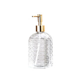 Maxbell Clear Glass Soap Dispenser Liquid Hand Soap Dispenser for Bathroom Home Sink Style C