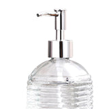 Maxbell Clear Glass Soap Dispenser Liquid Hand Soap Dispenser for Bathroom Home Sink Style D