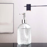 Maxbell Clear Glass Soap Dispenser Liquid Hand Soap Dispenser for Bathroom Home Sink Style D