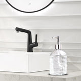 Maxbell Clear Glass Soap Dispenser Liquid Hand Soap Dispenser for Bathroom Home Sink Style D