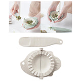 Maxbell Dumpling Pressing Tools Baking Pressing Tools Dumplings Making Tool for Kitchen Dumpling Pierogi Beige