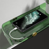 Maxbell Screen Top Shelf Mount TV Screen Top Storage Rack for Cellphone Stand Router Green