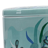 Maxbell Kitchen Jar Exquisite Glaze Canister Storage Jar for Serving Nuts Tea Leaves Blue