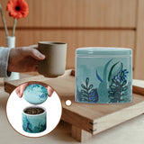 Maxbell Kitchen Jar Exquisite Glaze Canister Storage Jar for Serving Nuts Tea Leaves Blue