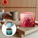 Maxbell Kitchen Jar Exquisite Glaze Canister Storage Jar for Serving Nuts Tea Leaves Pink