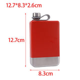 Maxbell Stainless Steel Hip Flask Drinkware Water Bottle for Outdoor Fitness Wedding red