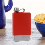 Maxbell Stainless Steel Hip Flask Drinkware Water Bottle for Outdoor Fitness Wedding red