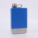 Maxbell Stainless Steel Hip Flask Drinkware Water Bottle for Outdoor Fitness Wedding blue