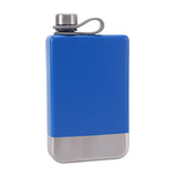 Maxbell Stainless Steel Hip Flask Drinkware Water Bottle for Outdoor Fitness Wedding blue
