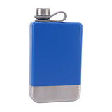 Maxbell Stainless Steel Hip Flask Drinkware Water Bottle for Outdoor Fitness Wedding blue