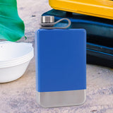 Maxbell Stainless Steel Hip Flask Drinkware Water Bottle for Outdoor Fitness Wedding blue