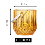 Maxbell Ice Bucket Wine Bucket for Home Freezer Cocktail Bar Party Champagne Bottles Brown