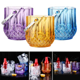 Maxbell Ice Bucket Wine Bucket for Home Freezer Cocktail Bar Party Champagne Bottles Brown
