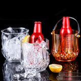 Maxbell Ice Bucket Wine Bucket for Home Freezer Cocktail Bar Party Champagne Bottles Brown