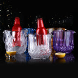 Maxbell Ice Bucket Wine Bucket for Home Freezer Cocktail Bar Party Champagne Bottles Brown