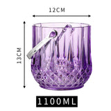 Maxbell Ice Bucket Wine Bucket for Home Freezer Cocktail Bar Party Champagne Bottles Violet
