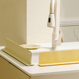 Maxbell Kitchen Island Sink Backsplash Guard Lightweight for Sink Bathroom Household Beige