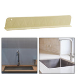 Maxbell Kitchen Island Sink Backsplash Guard Lightweight for Sink Bathroom Household Beige