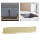 Maxbell Kitchen Island Sink Backsplash Guard Lightweight for Sink Bathroom Household Beige