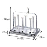 Maxbell Water Cup Rack Durable Mug Holder Rack for Restaurants Home Decor Countertop with small tray