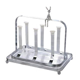 Maxbell Water Cup Rack Durable Mug Holder Rack for Restaurants Home Decor Countertop with small tray