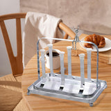 Maxbell Water Cup Rack Durable Mug Holder Rack for Restaurants Home Decor Countertop with small tray
