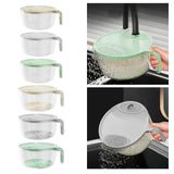 Maxbell Rice Washing Filter Strainer Basket Cleaning Tools for Peas Spinach Potatoes Yellow S