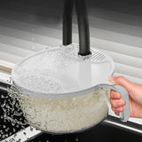 Maxbell Rice Washing Filter Strainer Basket Cleaning Tools for Peas Spinach Potatoes White S
