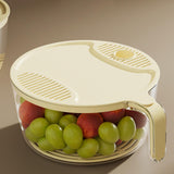 Maxbell Rice Washing Filter Strainer Basket Cleaning Tools for Peas Spinach Potatoes Yellow L