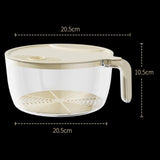 Maxbell Rice Washing Filter Strainer Basket Cleaning Tools for Peas Spinach Potatoes Yellow L