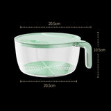 Maxbell Rice Washing Filter Strainer Basket Cleaning Tools for Peas Spinach Potatoes Green L
