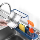 Maxbell Telescopic Sink Tidy Holder Telescoping Sink for Kitchen Home Bathroom blue