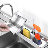 Maxbell Telescopic Sink Tidy Holder Telescoping Sink for Kitchen Home Bathroom grey