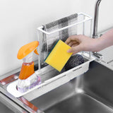 Maxbell Telescopic Sink Tidy Holder Telescoping Sink for Kitchen Home Bathroom grey