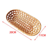 Maxbell Rattan Bread Basket Wicker Woven Basket for Vegetables Snacks Fruits Medium